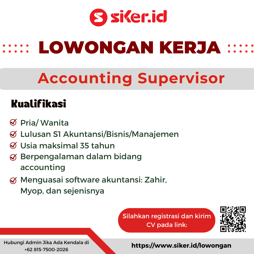 Accounting Supervisor - PT Bisnis Rakyat Indonesia